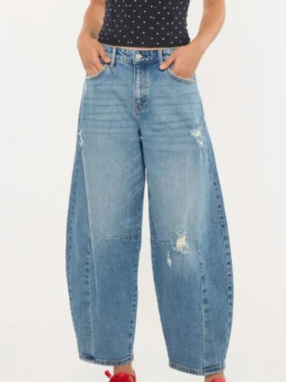 KanCan Addison High Rise Horseshoe Fit Jeans Medium Wash Denim Size 13/30 NWT